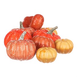 Dýně plastová, mix 3 barev a tvarů, cena za síťku (9 ks).