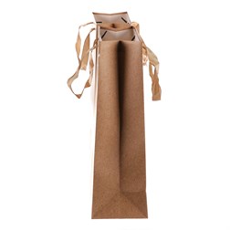 Taška dárková papírová - mix 2 vánočních motivů, hnědá, malá.