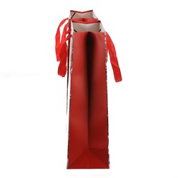 Taška dárková papírová - Vánoce v městečku, mix 2 druhů, střední, cena za 1 ks.