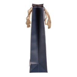 Taška papírová na víno - zlaté pruhy, mix 2 barev, cena za 1 ks.