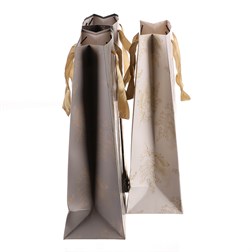 Taška papírová - zlaté zdobení, mix 3 druhů, střední, cena za 1 ks.