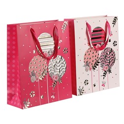 Taška papírová - narozeninová, mix 2 druhů, malá, cena za 1 ks.