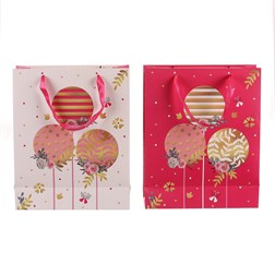 Taška papírová - narozeninová, mix 2 druhů, malá, cena za 1 ks.