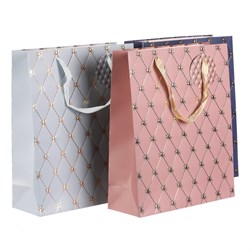 Taška dárková - se zlatou ražbou, papír, mix 3 druhů