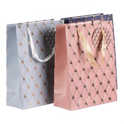 Taška dárková - se zlatou ražbou, papír, mix 3 druhů