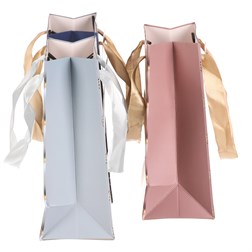 Taška dárková - se zlatou ražbou, papír, mix 3 druhů