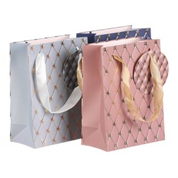 Taška dárková - se zlatou ražbou, papír, mix 3 druhů