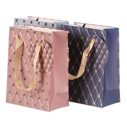 Taška dárková - se zlatou ražbou, papír, mix 3 druhů