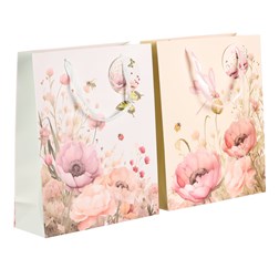 Taška dárková - rozkvetlá louka, papír, mix 2 druhů
