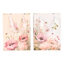 Taška dárková - rozkvetlá louka, papír, mix 2 druhů