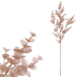 Eukalyptus větev - měděná barva s glitry.