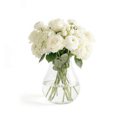 Váza skleněná střední - tvar kapka, čirá.