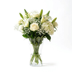 Váza skleněná - tvar kalich, čirá.