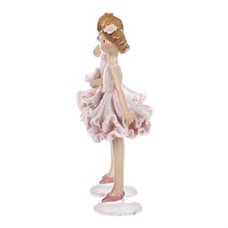 Dívka v sukni, mix 2 druhů, růžová barva, polyresin.