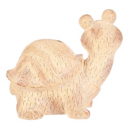 Želva - zahradní figurka, větší, polyresin, imitace dřeva