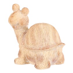 Želva - zahradní figurka, větší, polyresin, imitace dřeva