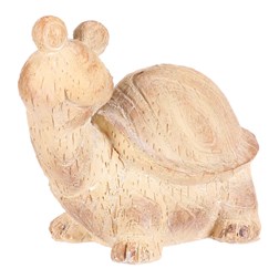 Želva - zahradní figurka, větší, polyresin, imitace dřeva