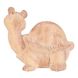 Želva - zahradní figurka, menší, polyresin, imitace dřeva