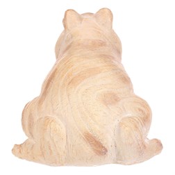 Žába - zahradní figurka, větší, polyresin, imitace dřeva