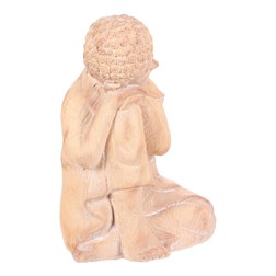Buddha - zahradní figurka, magnesium, imitace dřeva