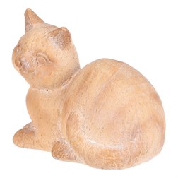 Kočka - zahradní figurka, polyresin, imitace dřeva