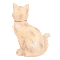 Kočka - zahradní figurka, polyresin, imitace dřeva