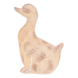 Kachna - polyresin, větší, imitace dřeva