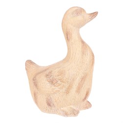 Kachna - polyresin, větší, imitace dřeva