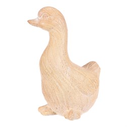 Kachna - polyresin, menší, imitace dřeva