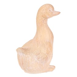 Kachna - polyresin, menší, imitace dřeva