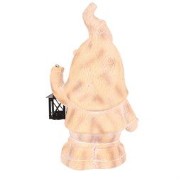 Trpaslík - s lucernou na svíčku, magnesium, imitace dřeva