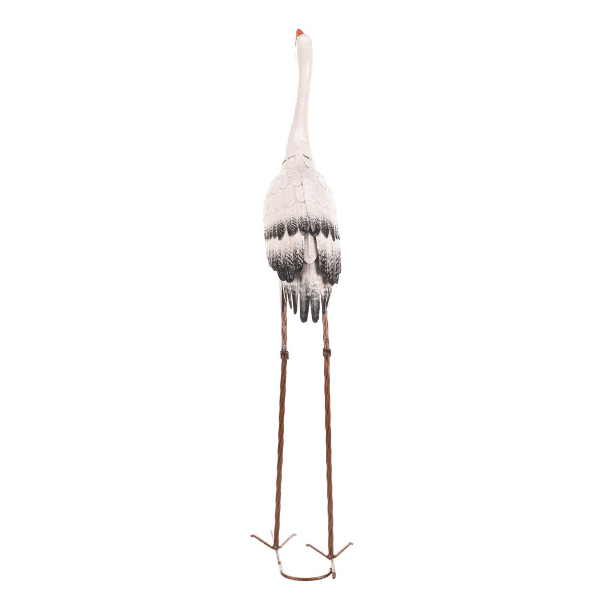 Bocian - 76 cm, kovová záhradná dekorácia, farba biela Biela