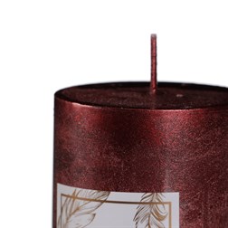 Svíčka vánoční, červená barva. 367g vosku.