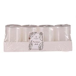 Svíčky adventní, sada 4ks, bílá barva. Cena za 1 sadu.