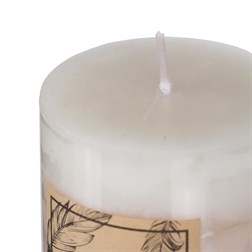 Svíčka aromatická - vanilka, parafín, krémové odstíny.