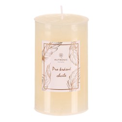 Svíčka aromatická - vanilka, parafín, barva krémová.