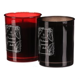 Svíčka aromatická ve skle - vel. L, mix 2 barev a vůní, parafín, cena za 1 ks.