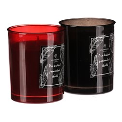 Svíčka aromatická ve skle - vel. L, mix 2 barev a vůní, parafín, cena za 1 ks.