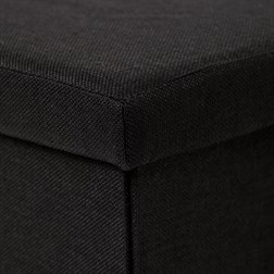 Taburet s úložným prostorem, látka černá