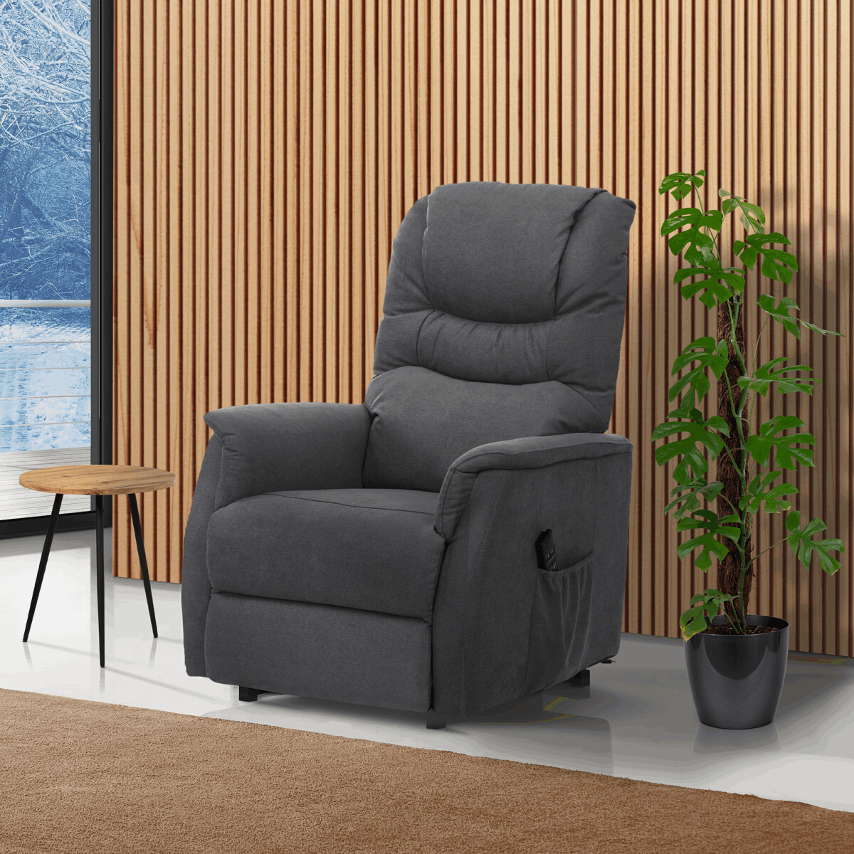 Elektrické polohovacie kreslo látka TV-1171 GREY2