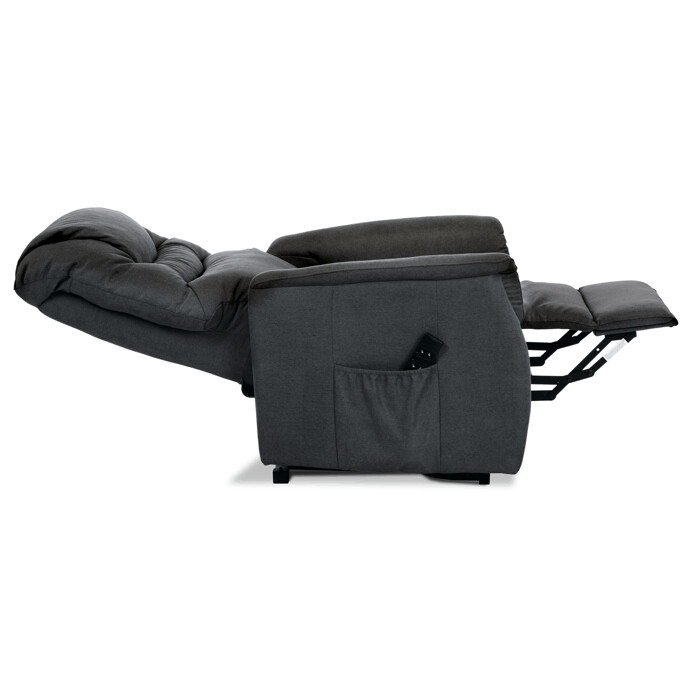 Relaxačné kreslo, sivá látka, elektrické polohovanie TV-1171 GREY2