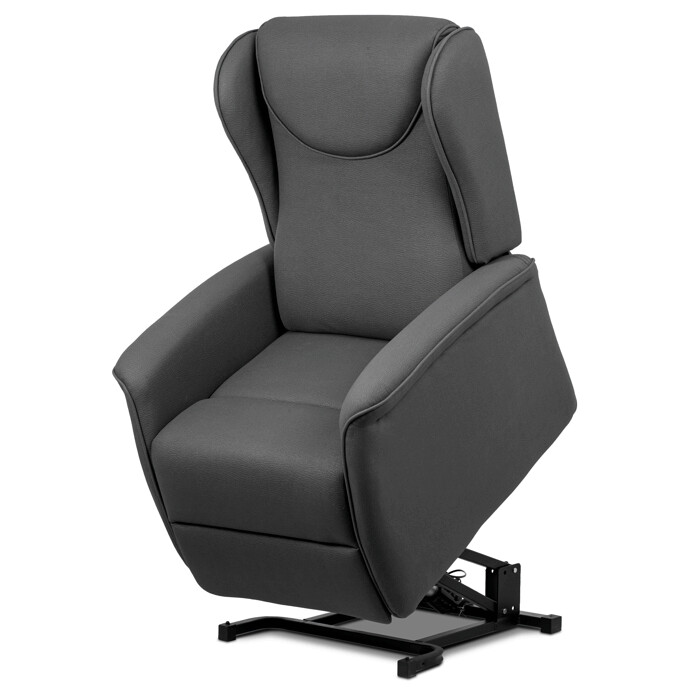 TV kreslo ušiak + elektrické polohovanie, 2 motory, sivá látka TV-1192 GREY2