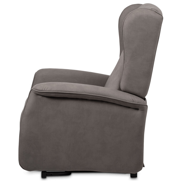 TV kreslo ušiak + elektrické polohovanie, 2 motory, sivá látka TV-1192 SIL2