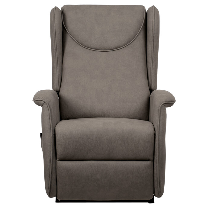 TV kreslo ušiak + elektrické polohovanie, 2 motory, sivá látka TV-1192 SIL2