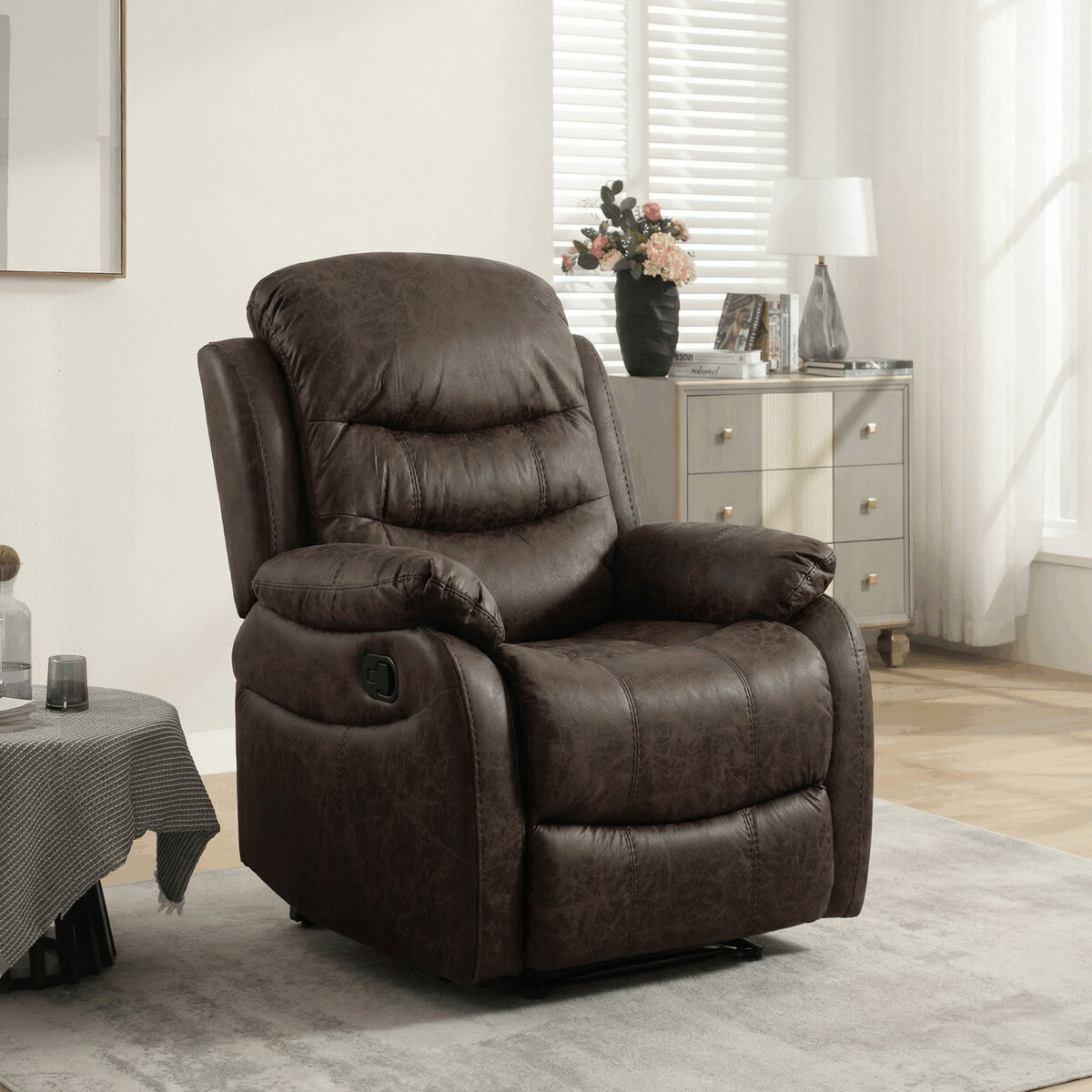Polohovateľné kreslo COZY 4086 BROWN