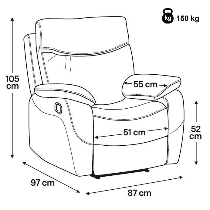 Kreslo s rozkladom TV-4092 COF3