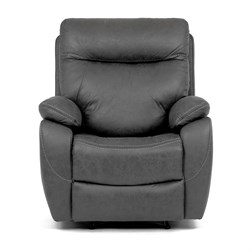 TV a relaxační křeslo s elektrickým ovládáním, potah šedá látka v dekoru vintage, 1 motor 240V