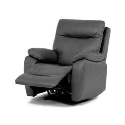 TV a relaxační křeslo s elektrickým ovládáním, potah šedá látka v dekoru vintage, 1 motor 240V