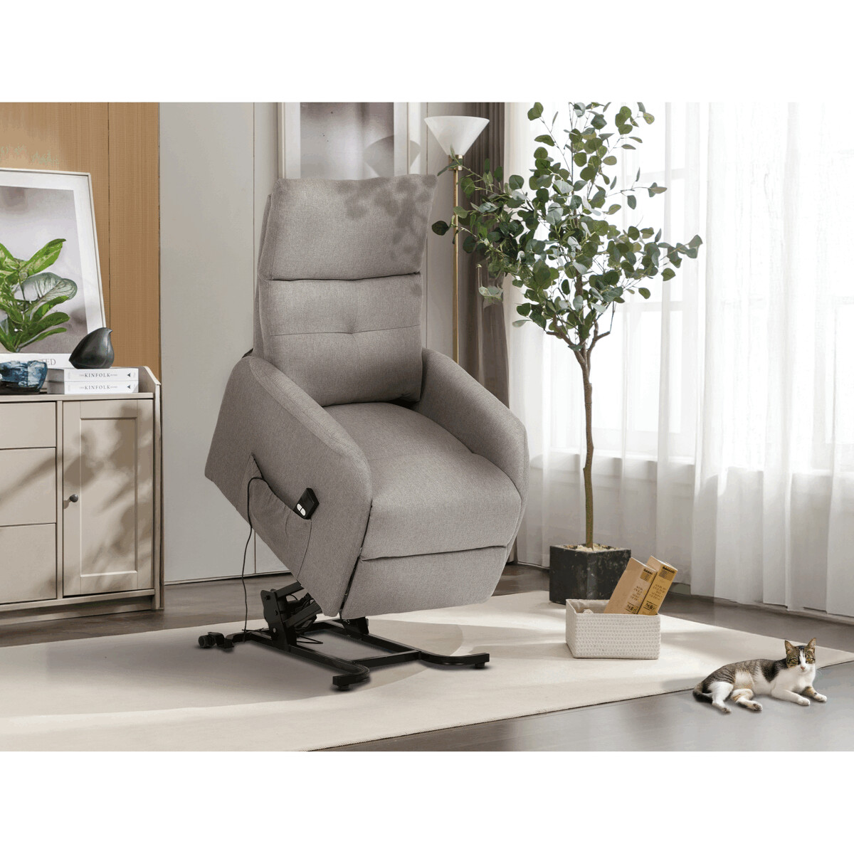 Elektricky polohovateľné kreslo TV-5482 GREY2