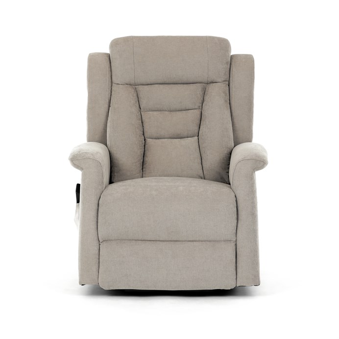 Polohovacie kreslo, elektrické káblové ovládanie, béžová, látka, TV-7072 LAN2